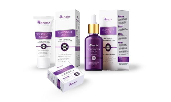 Complete Scar Removal Bundle: Renate ScarVanish - Best Stretch Mark and Scar Removal Cream