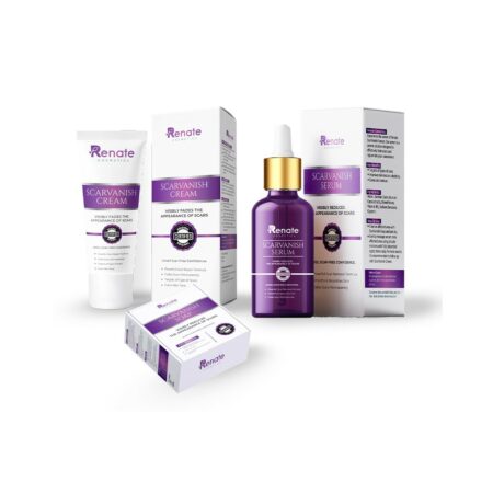 Complete Scar Removal Bundle: Renate ScarVanish - Best Stretch Mark and Scar Removal Cream