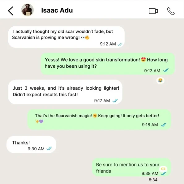 Scarvanish Reviews - Isaac Adu