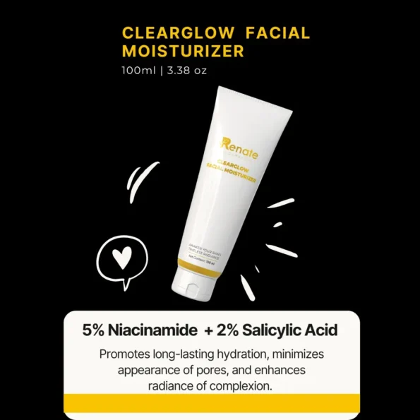 ClearGlow Niacinamide + Salicylic Acid Facial Cream Moisturizer